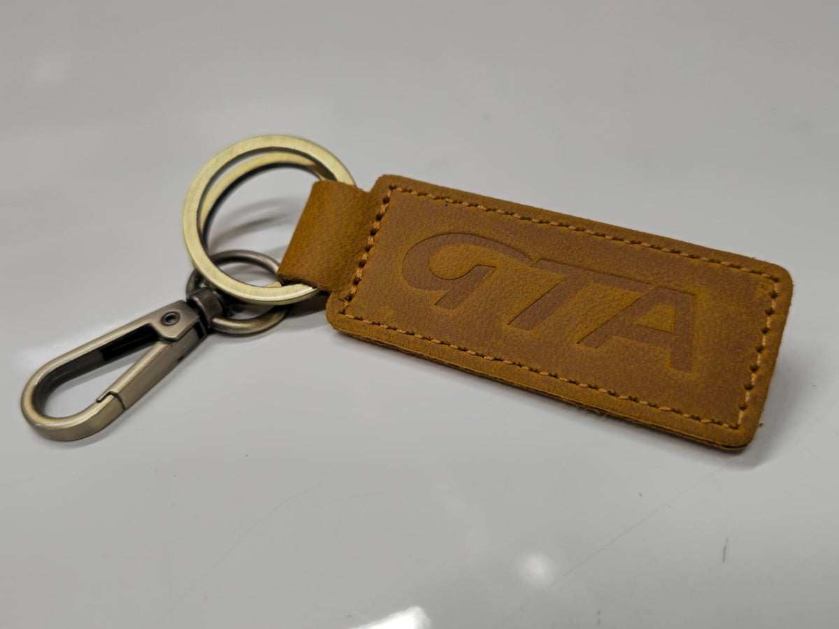 Keyring GTA Brown, Schlüsselanhänger Echtleder Braun